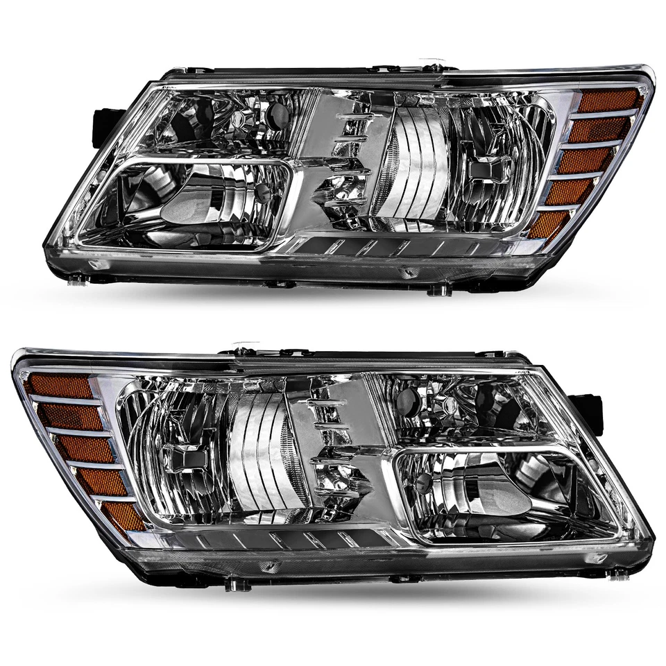 For 2009-2019 Dodge Journey Halogen Headlight Smoke Amber Corner Headlamps 2PCS Foto 2 de 4