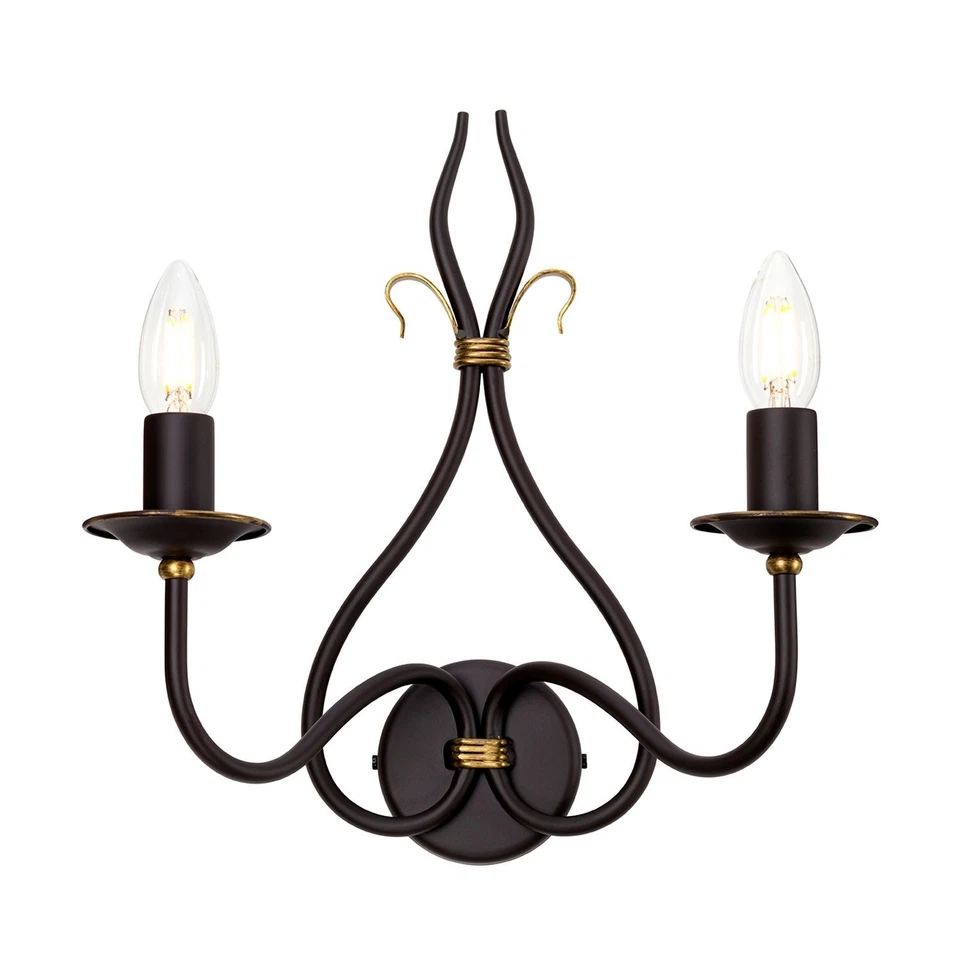 Wandleuchter CANDELA 15 Rostbraun B:17cm 2xE14 Lampe Wohnzimmer Schlafzimmer - Bild 1 von 1