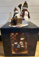 Lang and Wise Collectibles "Frosty Buttons" Figurine, 1999 First Edition #2, Vtg