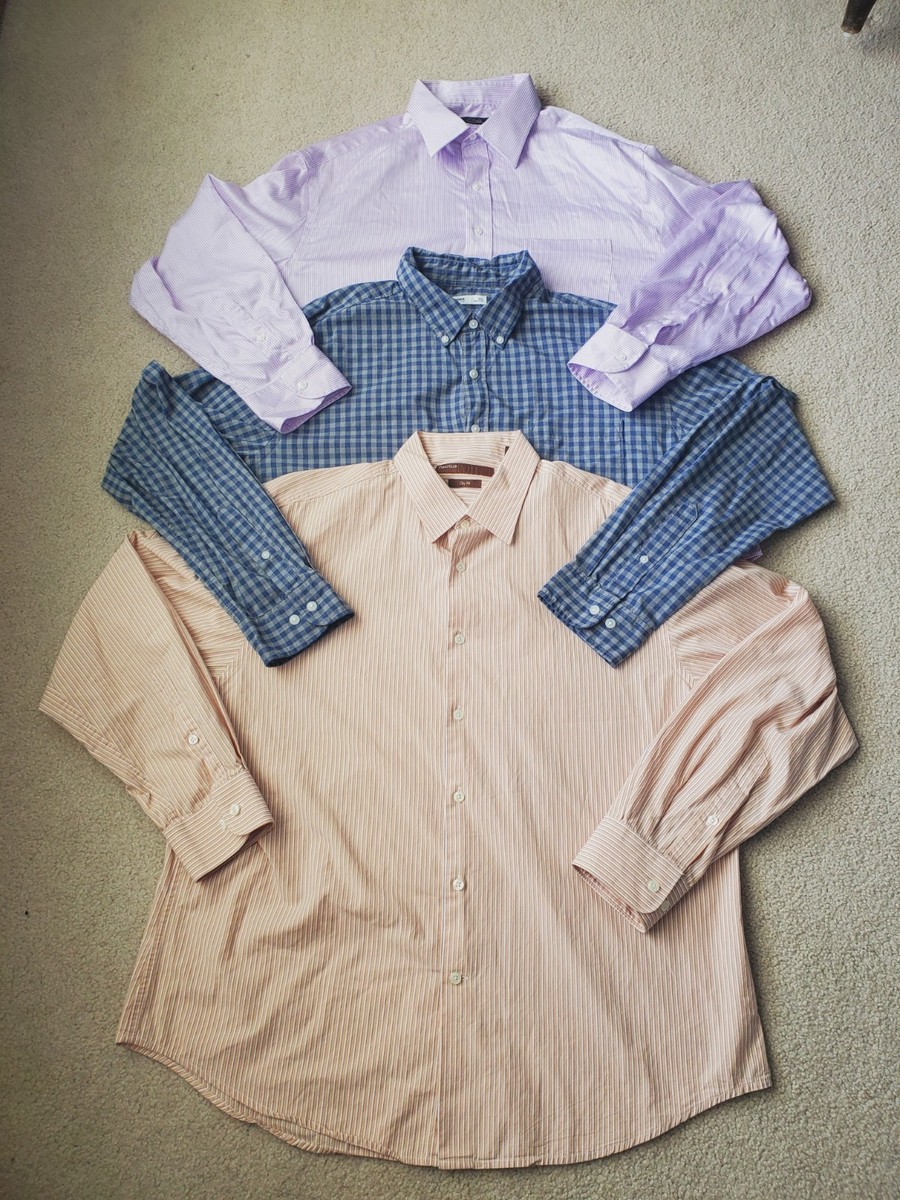 mens xxl dress shirts Mens XXL Performance Dress Shirt - Short Sleeve