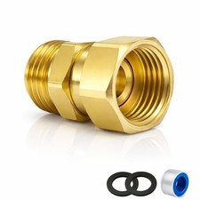 XNTONG Upgraded No-Leak Easy-Rotate Garden 3/4 GHT Swivel Connector, Brass 