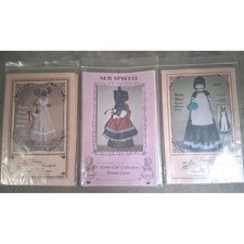 Vtg Sewing Pattern Lot Vacuum Broom Covers Megan Mouse Millie Maid Goose Girl