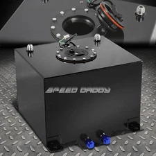 8 GALLON BLACK COATED ALUMINUM RACING/DRIFTING FUEL CELL GAS TANK+LEVEL SENDER