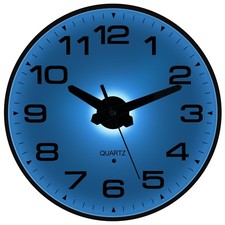 Night Light Wall Clocks Battery Operated, 8 Inch Silent Wall Clock for Bedroo...