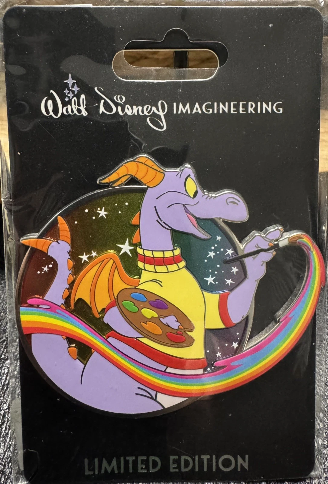 LE WDI Figment Dragon Profile Rainbow Paint Brush D23 Expo MOG Disney Pin 2022