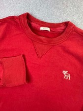 Vintage Abercrombie  Fitch Muscle Shirt Men's XL Red Moose Embroidered Preppy