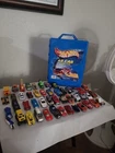 LOT OF 47 HOTWHEELS MATCHBOX VINTAGE 80'S 90'S 00'S LOOSE WITH CARRY CASE