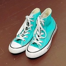 Converse Chuck Taylor All Star Turquoise High Top Lace Up Canvas Sneakers