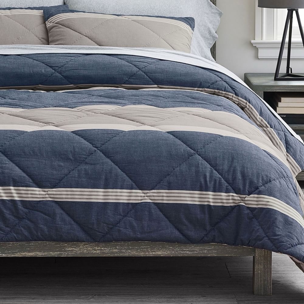Pottery Barn Teen Beachstone Stripe Twin/Twin XL Comforter