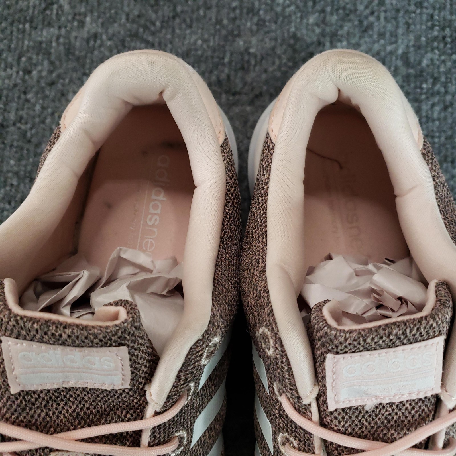 Adidas Neo Cloudfoam QT Racer Shoes Womens 11 Brown Pink Running Sneakers AH2546 thumbnail 4