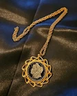 1880 Morgan Silver Dollar Cut Out Coin Lady Liberty & Letters Pendant Necklace
