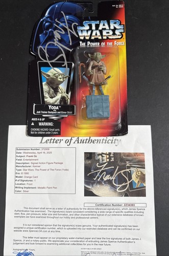 STAR WARS JEDI MASTER YODA ACTION FIGURE FRANK OZ SIGNED Mint Auto Jsa Loa New - Picture 1 of 12