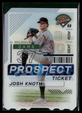 2024 Panini Prospect Edition #117 Josh Knoth Ticket Stub Holo #/37