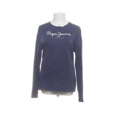 Pepe Jeans, Langarmshirt, Größe: S, Blau, Baumwolle, Print, Damen #7qT