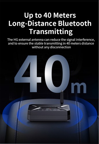 Black Bluetooth 5.1 Audio Transmitter&Receiver 2 in1 Adapter RCA/AUX - Afbeelding 14 van 22