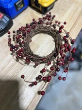 Burgundy Pip Berry Inner Ring 6" Diam. Candle Rings