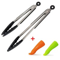 Silicone Kitchen Tongs Set (9 & 12) & 2 Packs Silicone Oil Bottle Brush Hea... on sale Silicone Kitchen Tongs Set (9 & 12) & 2 Packs Silicone Oil Bottle Brush Hea... on sale
