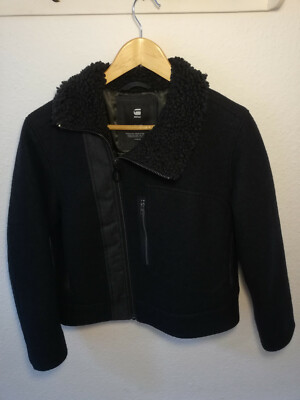 Damen, G-STAR RAW, Jacke, 100% Wolle, Herbst/Winter, M, Teddyfell, Bikerstil