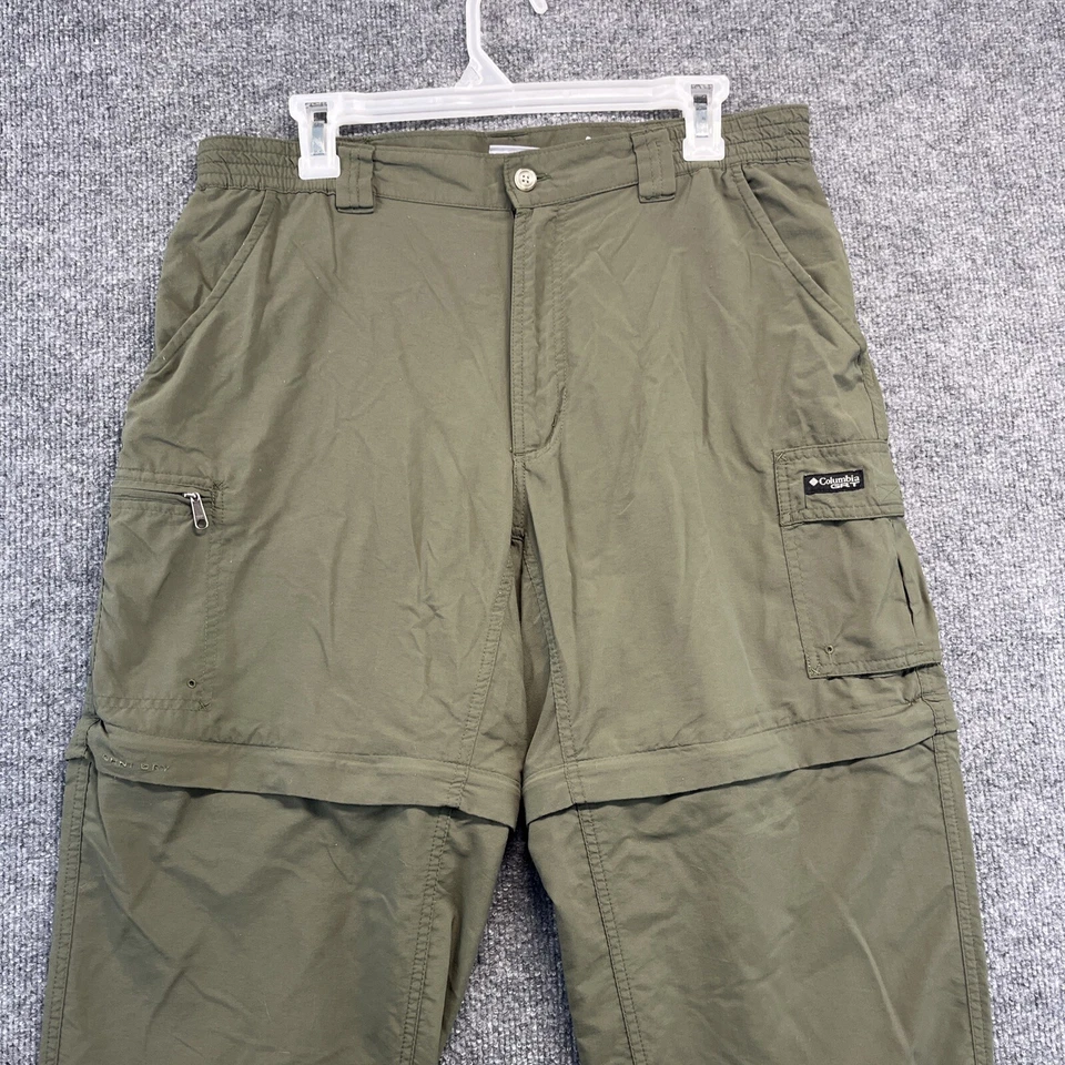 Columbia GRT Pants Women Large Green Cargo Hiking Convertible to Shorts - Image 2 of 4