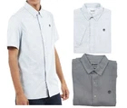 Timberland Men's Short Sleeve Shirt Slim/Regular Fit Button Down Sky Blue S-3XL