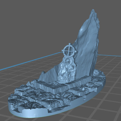 Wraith Königsarmee 75x42mm Antike Ruine Oval Base Topper