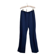 Vtg 70s Sears Blue Knit Leisure Pants Hipster Flare Size 18 Women's Pull On