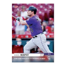 DANIEL MURPHY 2019 TOPPS NOW #581 COLORADO ROCKIES (SSP) PRINT RUN 139