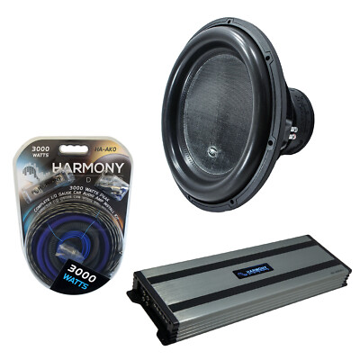 Harmony Audio HA-ML181 Monolith 18'' Competition Sub 3500W Subwoofer & HA-A1500.1