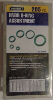 HNBR O-Ring Kit, 205 Piece Assortment