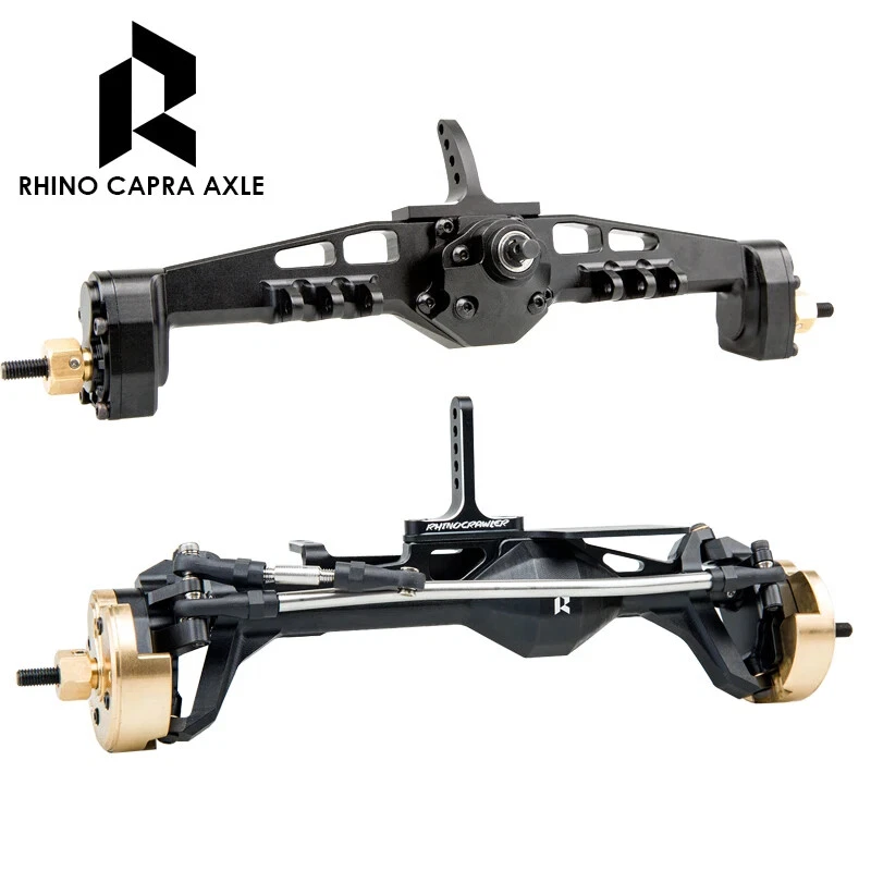 Rhino Capra CNC Aluminum Offset Portal Axles for 1/10 RC Crawler UTB LCG Chassis - Image 2 of 4