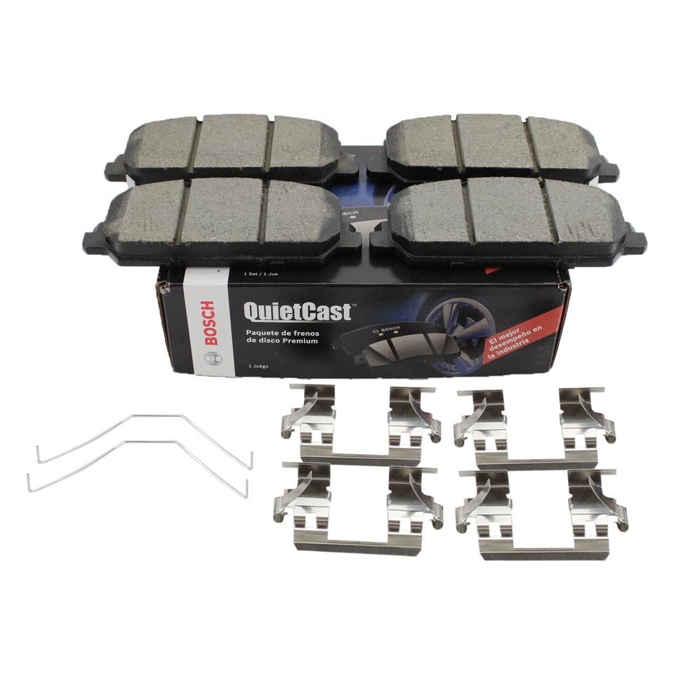 Juego de pastillas de freno delanteras de cerámica Bosch QuietCast con herrajes para Acura RDX 2013 Foto 3 de 4