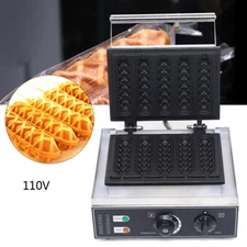 Commercial Nonstick Electric French Hot Dog on A Stick Waffle Maker Iron Machine