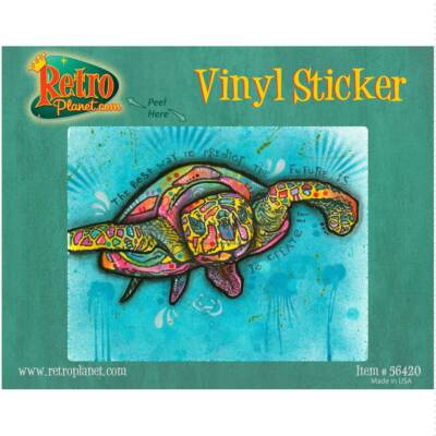 Sea Turtle Create Future Dean Russo Graffiti Pop Art Vinyl Sticker 4.3 x 3.4