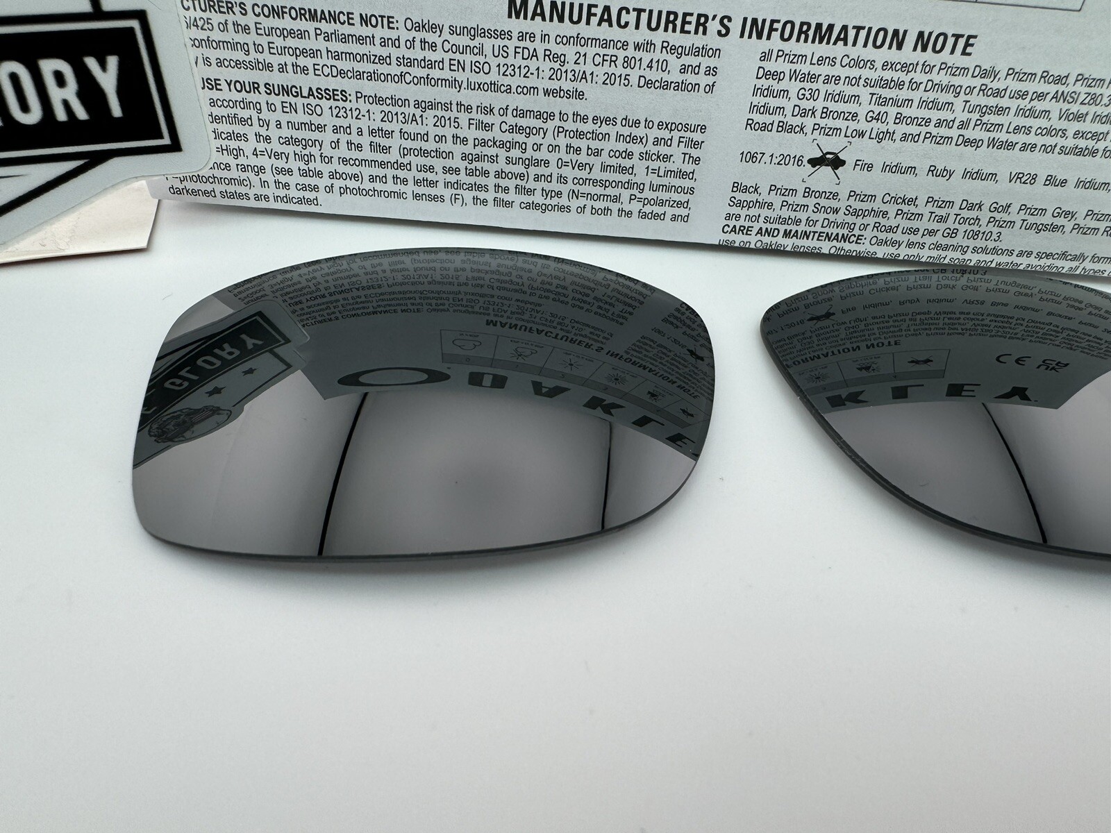 OAKLEY JUPITER SQUARED BLACK IRIDIUM POLARIZED AUTHENTIC REPLACEMENT LENSES 9135