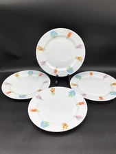 Set of 4 Rosanna Made in Italy Dinner Plates 10" Floral Design
