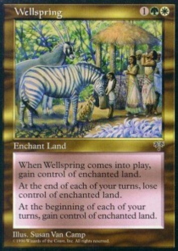 MTG Wellspring, Mirage, Heavily Played, English