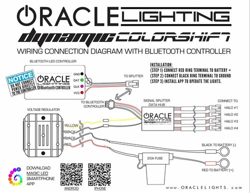 Oracle Dynamic ColorSHIFT LED Fog Light Halo Kit For 2008-2014 Dodge Challenger - Picture 5 of 6