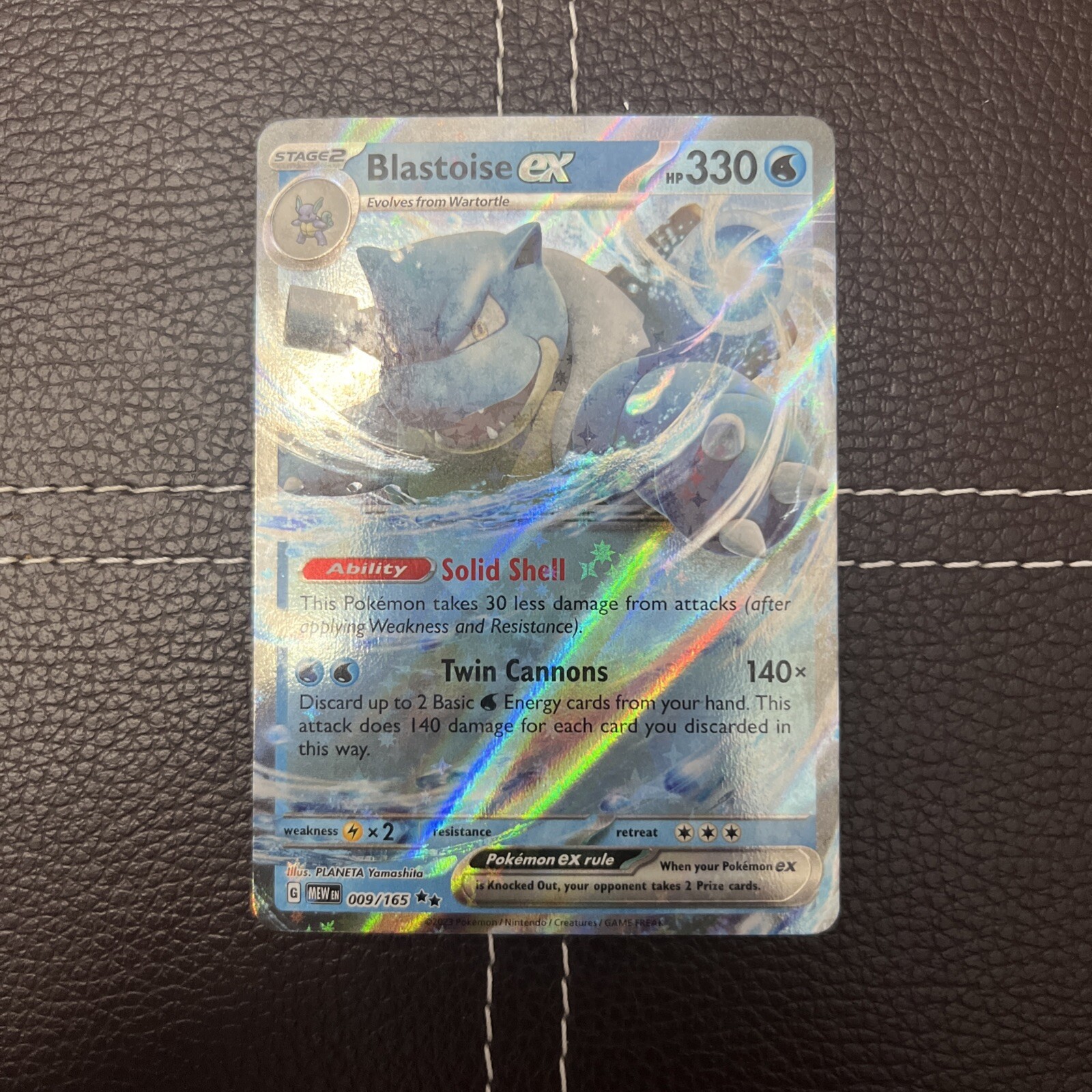 Pokemon TCG - Blastoise EX - 009/165 - Scarlet & Violet: 151 - NM Double Rare