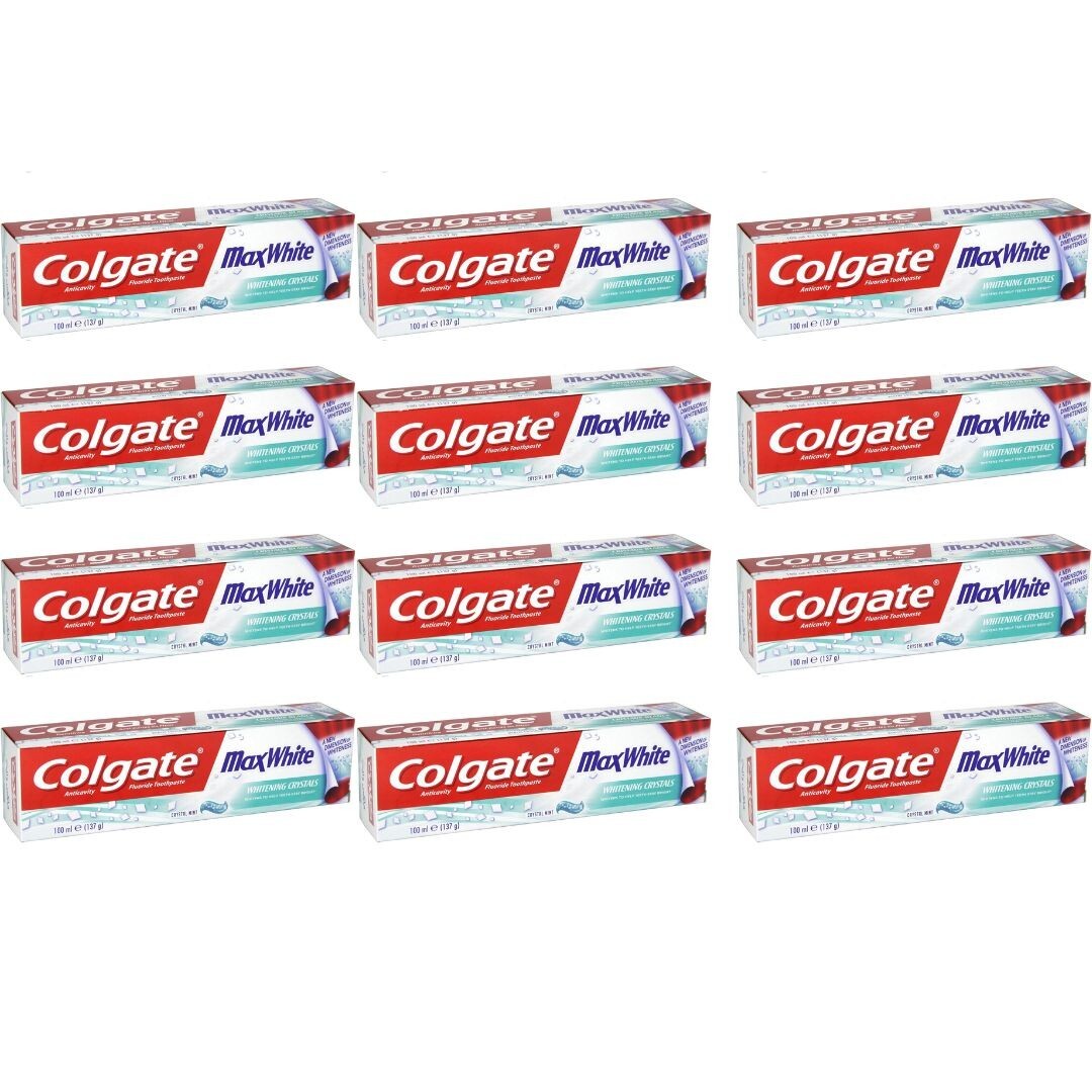 Colgate Max White Toothpaste crystal mint 100ML x12 - Image 9