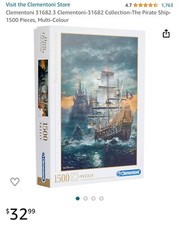 Clementoni 31682 Collection-The Pirate Ship Puzzle-1500 Pieces