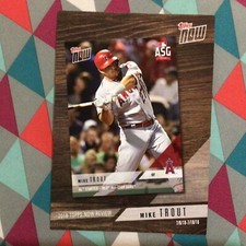 #TN-8 Mike Trout Angels MVP  5x7 ( 44/49 made ) 2019 Topps Now Review