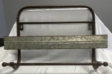 Galvanized Metal Shelf Towel Rack Paper Towel Holder Farmhouse