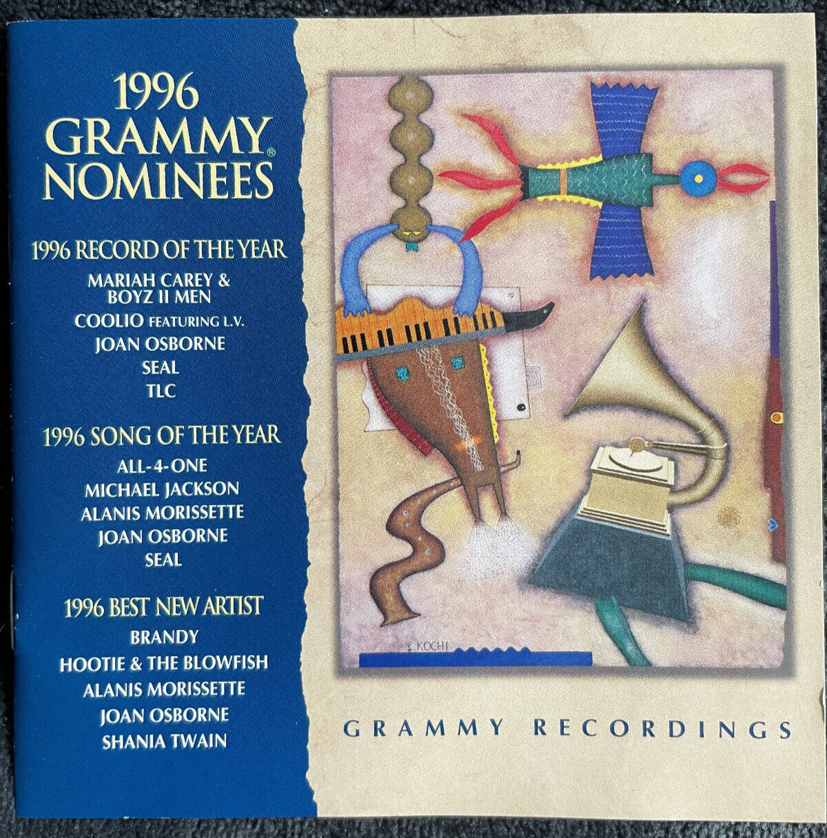 1996 Grammy Nominees (CD 1996 Sony Music) compilation - best of