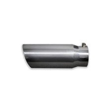 Rudys 15 Polished Ss Bolt On Exhaust Tip Rolled Angle Cut 5 Inlet 6 Outlet