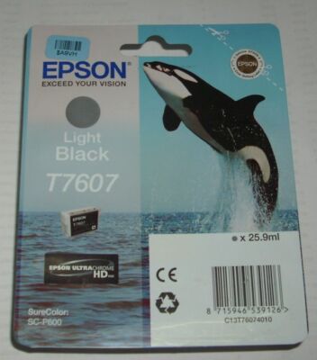 Epson T7607 Tinte  light black für SureColor SC-P600 C13T76074010 OVP