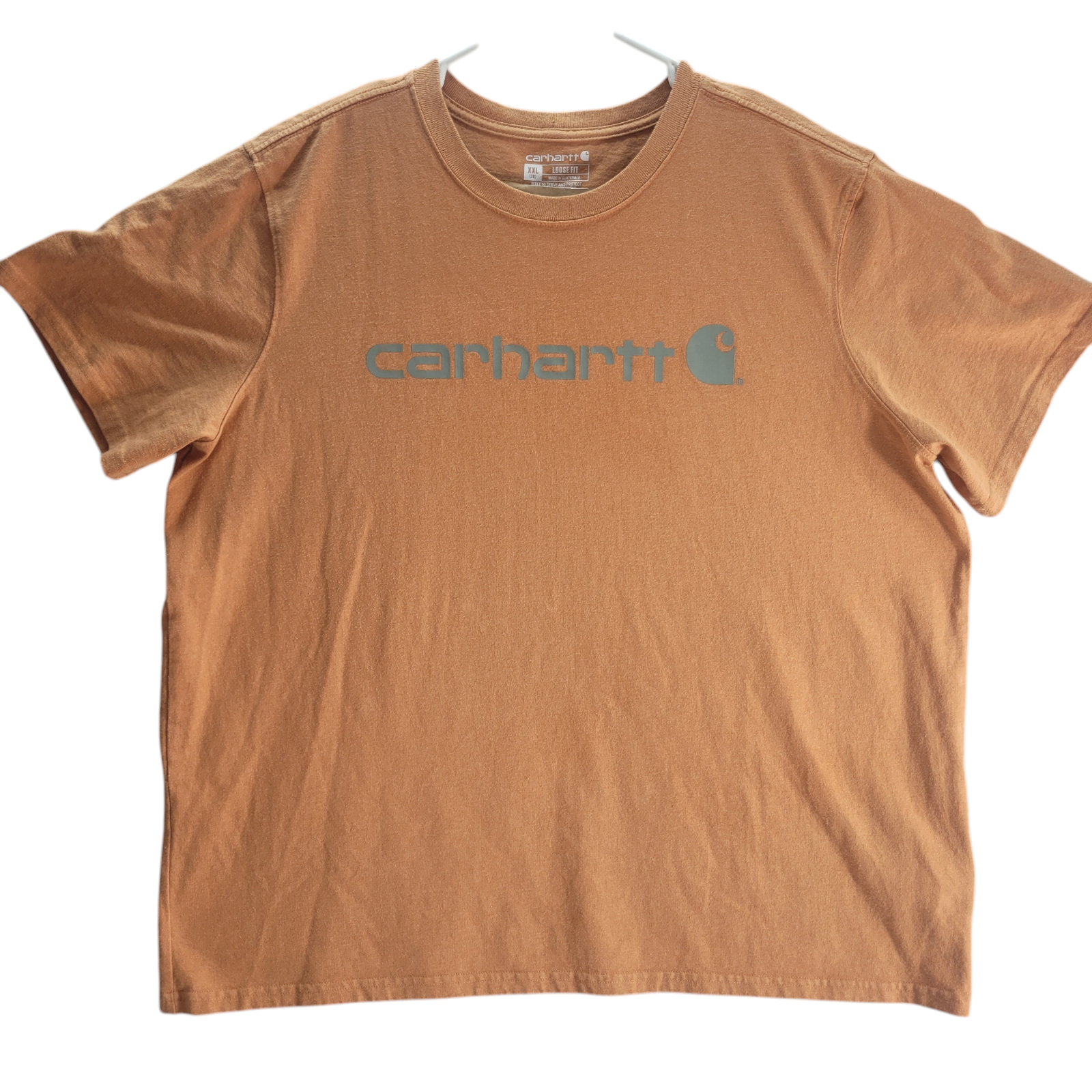 Carhartt Men's 2XL Lightweight Short Sleeve Crew Neck T-Shirt in Light Orange