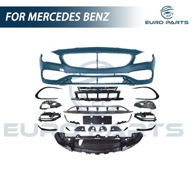 适用于 2013 - 2019 梅赛德斯奔驰 CLA 级 W117 整容 CLA45 前保险杠带格栅 — 第 2/4 张图片