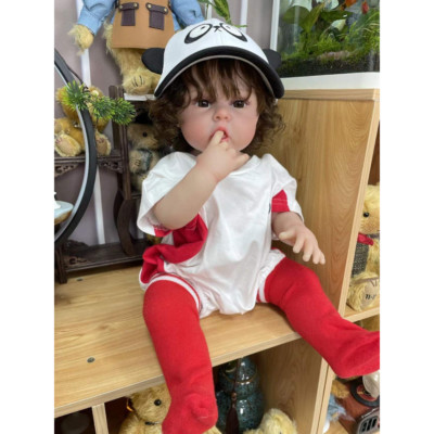 55CM Full Body Vinyl Reborn Toddler Doll Artist Made Dolls w/ Visible Veins Gift