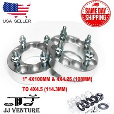 2pc 1 4x100mm 4x4.25 108mm To 4x4.5 114.3mm Wheel Spacer Adapter 12x1.5 2pc 1 4x100mm 4x4.25 108mm To 4x4.5 114.3mm Wheel Spacer Adapter 12x1.5