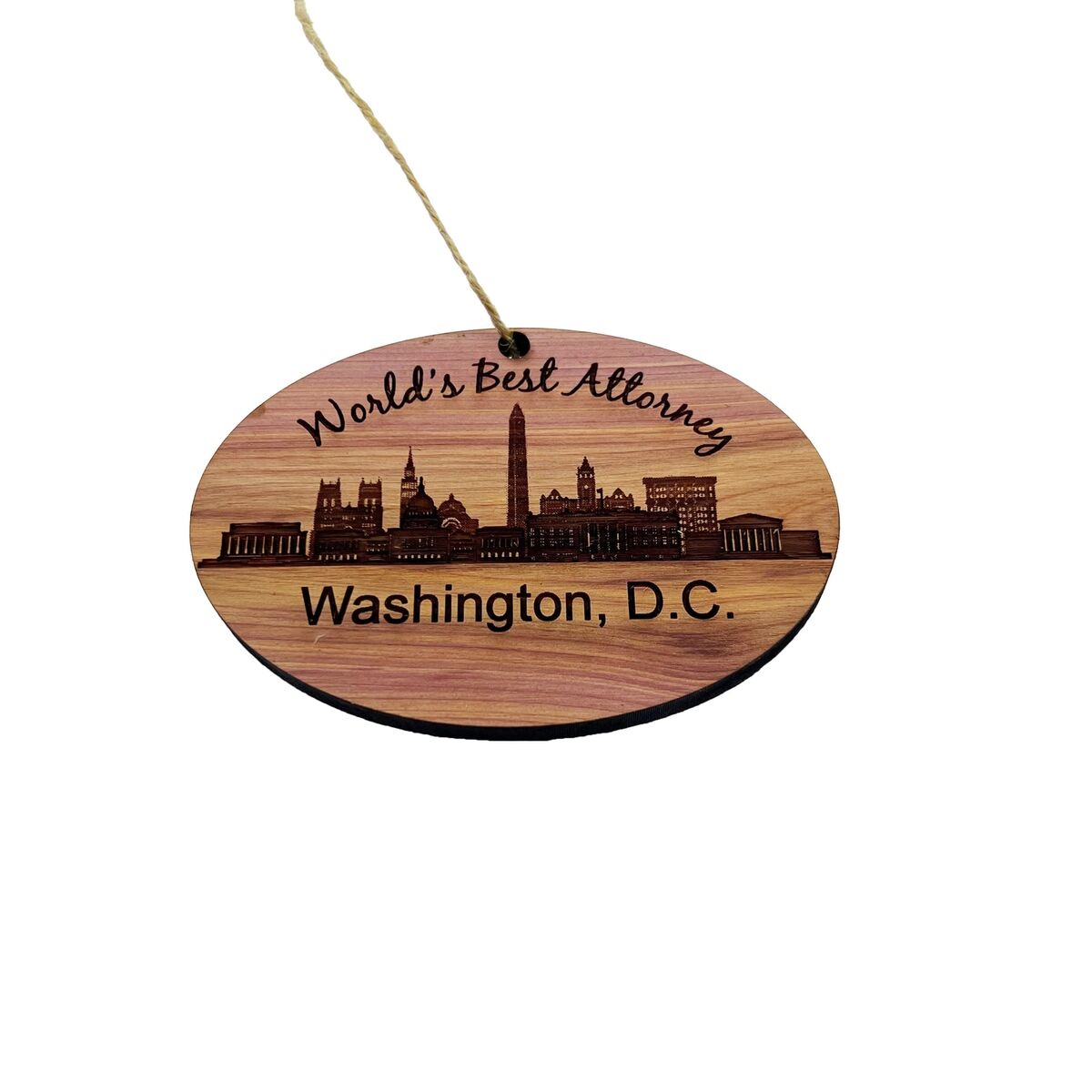worlds Best Aide Washington DC - Cedar Ornament worlds Best Aide Washington DC - Cedar Ornament